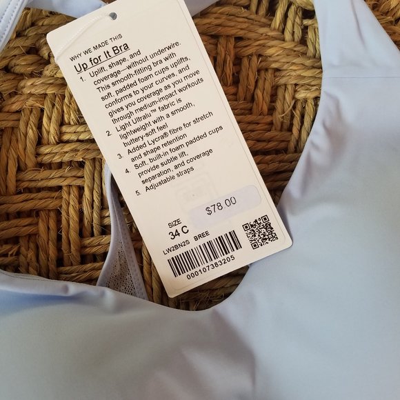 Up for It Bra Bree Blue NWT Lululemon Size 34 C - Picture 3 of 6